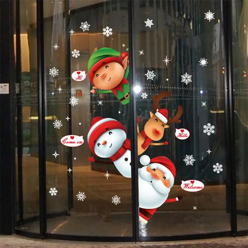 Merry Christmas & New Year 2025 Decoration – Festive Wall & Window Stickers, Ornaments, and Garland