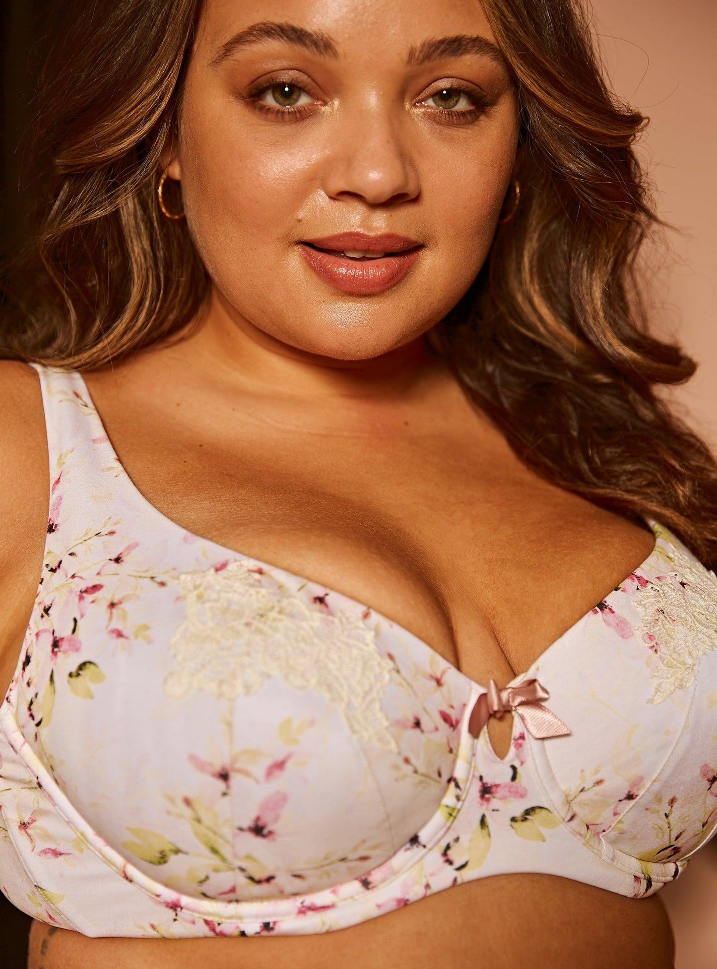 Sunbleached Floral Silk & Organic Cotton Supportive Bra-3