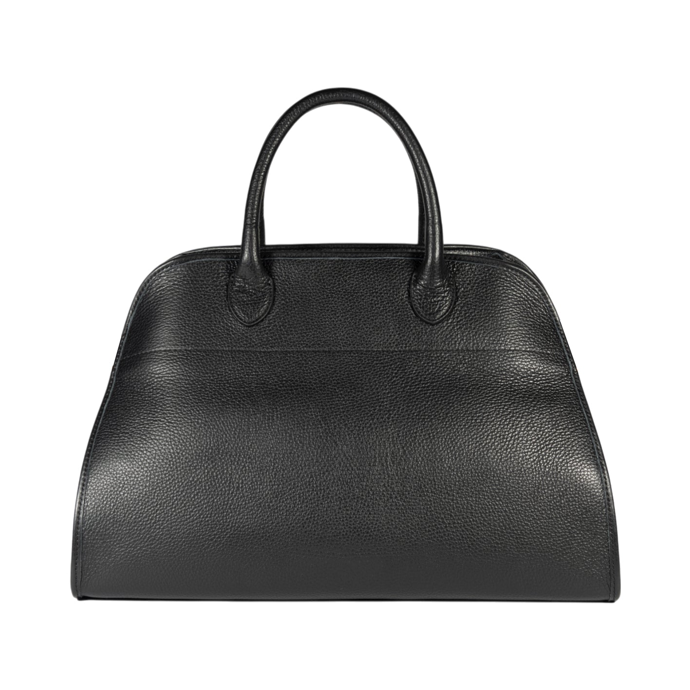 RB1032A | Borsa a Mano Donna FRIDA in Vera Pelle Made in Italy. Accessori in metallo Oro Lucido - Colore Nero - Dimensioni: cm 43 x 29 x 24 + 12 (Luce manici)-4