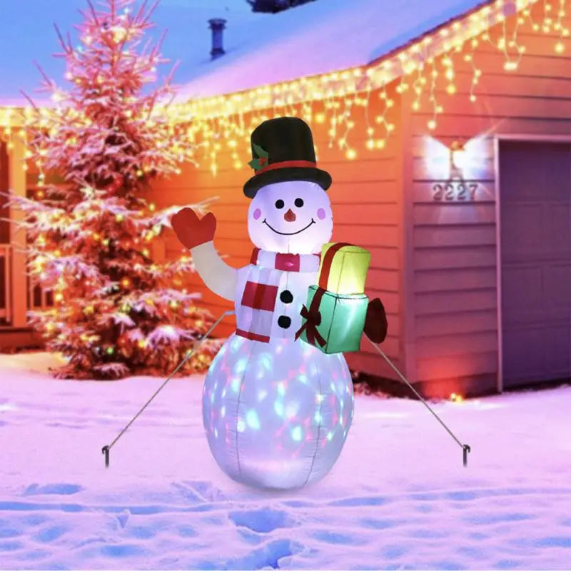 1.8M LED Inflatable Santa Claus Riding Polar Bear – Christmas Decoration for Indoor & Outdoor Garden Display