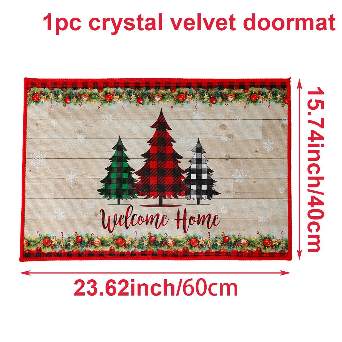 Christmas Door Mat Santa Claus Outdoor Carpet Merry Christmas Decorations For Home 2024 Navidad Xmas Ornament New Year 2025
