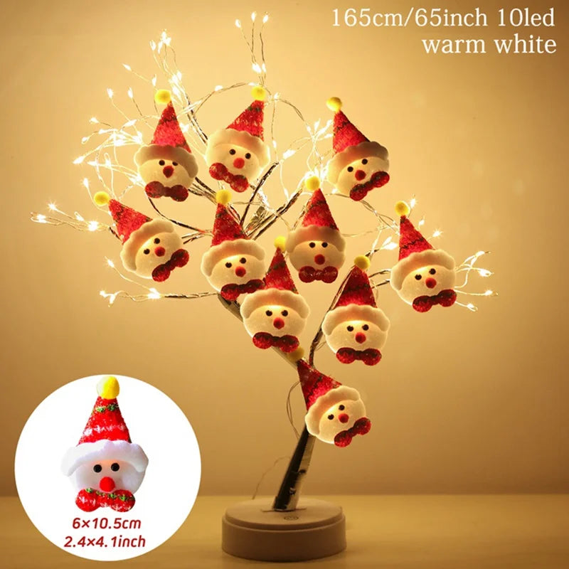 Snowman LED String Lights Garland – Merry Christmas Decorations for Home & Tree, 2024 Holiday Ornament & Gift