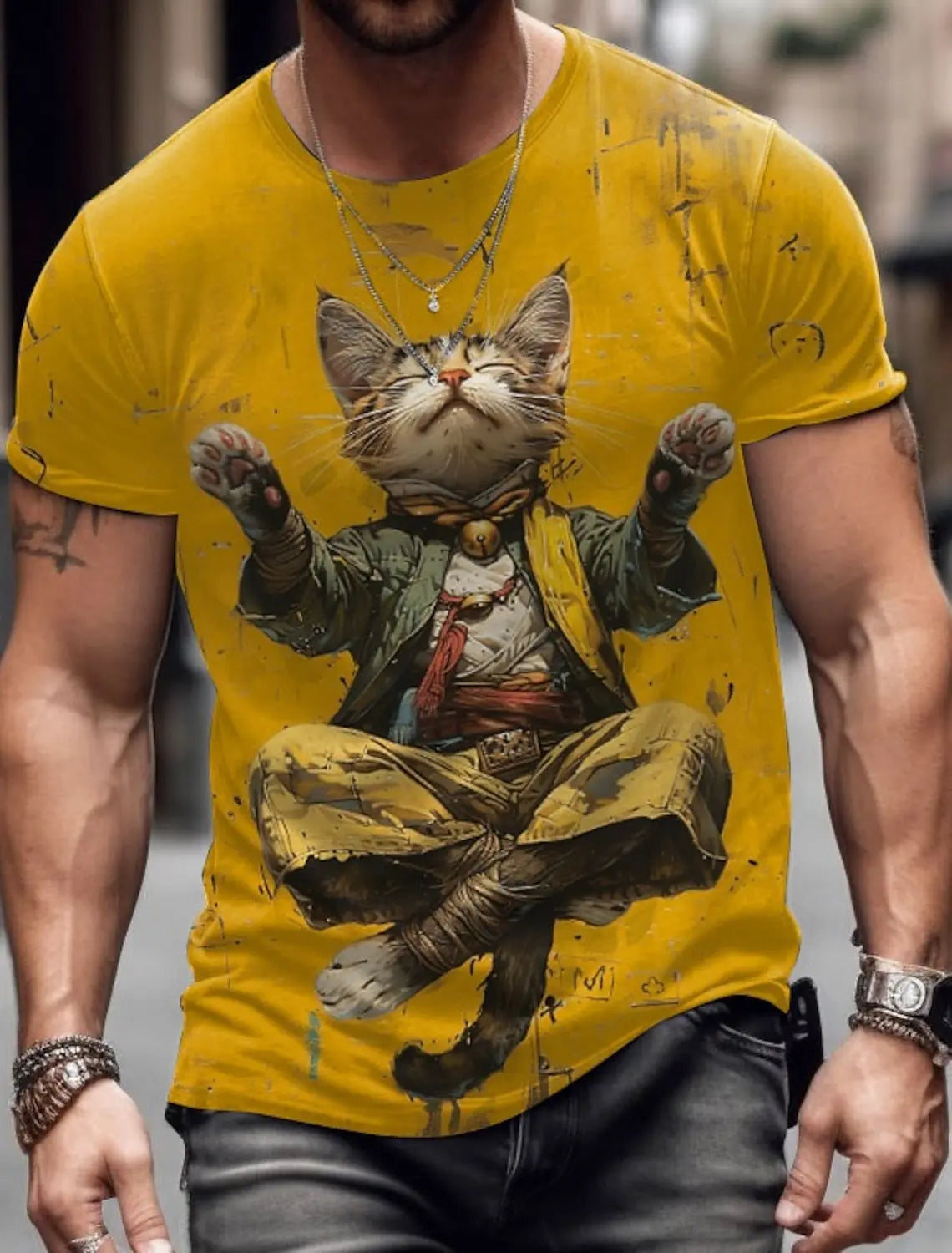 Men's Animal Funny T Shirt Short Sleeve T shirt 3D Print O-Neck Shirt Exaggerated Designer Party Summer Casual Clothing Apparel