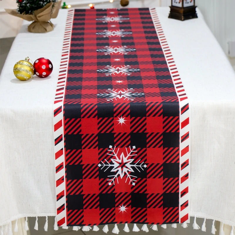 Merry Christmas Table Runner – Festive Holiday Table Decor for Kitchen & Dining, Christmas & New Year 2024