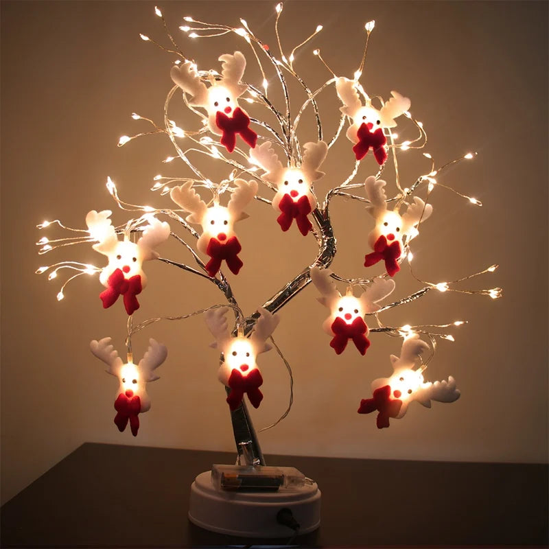 Snowman LED String Lights Garland – Merry Christmas Decorations for Home & Tree, 2024 Holiday Ornament & Gift