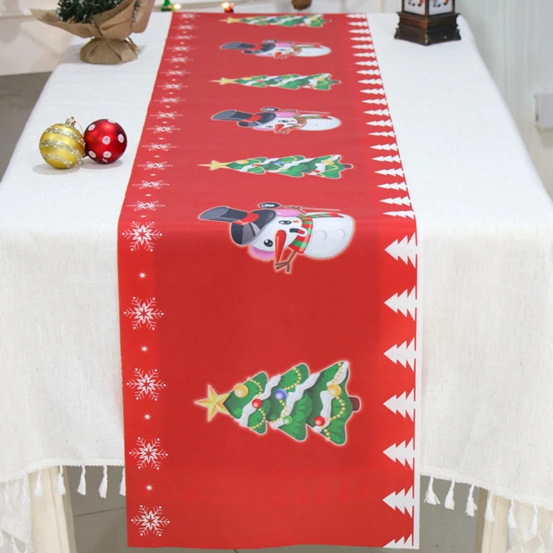 Merry Christmas Table Runner – Festive Holiday Table Decor for Kitchen & Dining, Christmas & New Year 2024