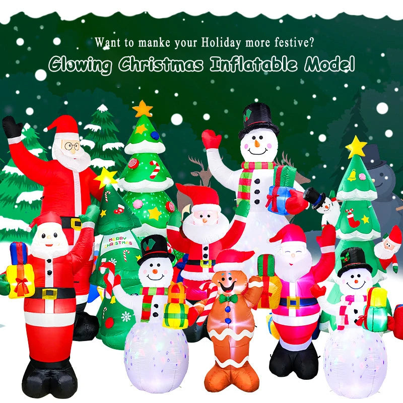 1.8M LED Inflatable Santa Claus Riding Polar Bear – Christmas Decoration for Indoor & Outdoor Garden Display