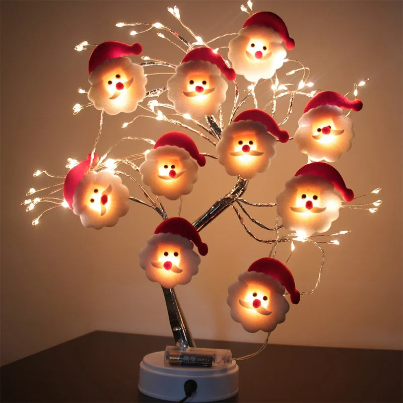 Snowman LED String Lights Garland – Merry Christmas Decorations for Home & Tree, 2024 Holiday Ornament & Gift