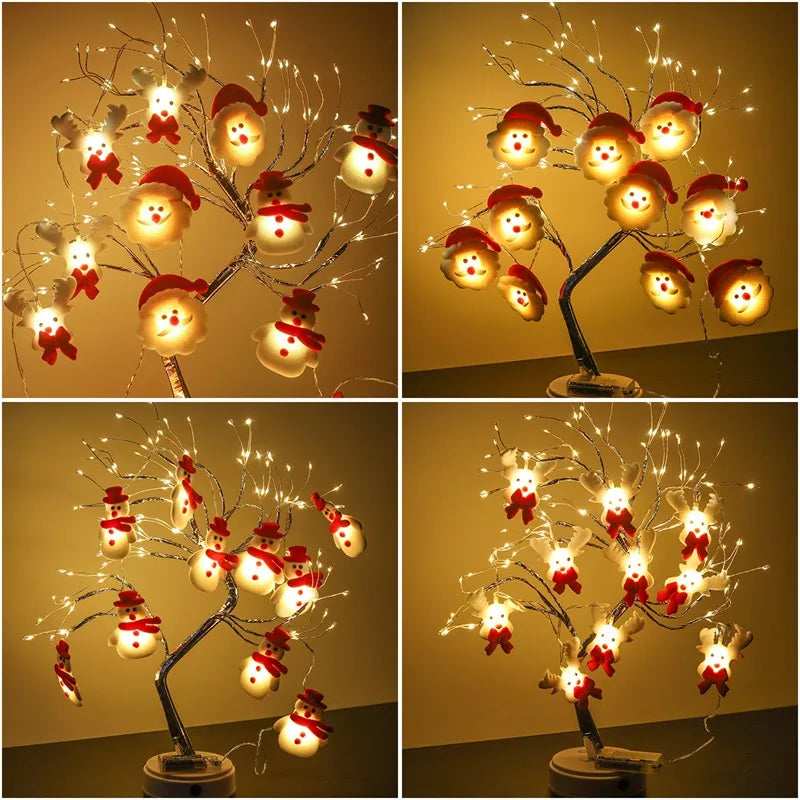 Snowman LED String Lights Garland – Merry Christmas Decorations for Home & Tree, 2024 Holiday Ornament & Gift