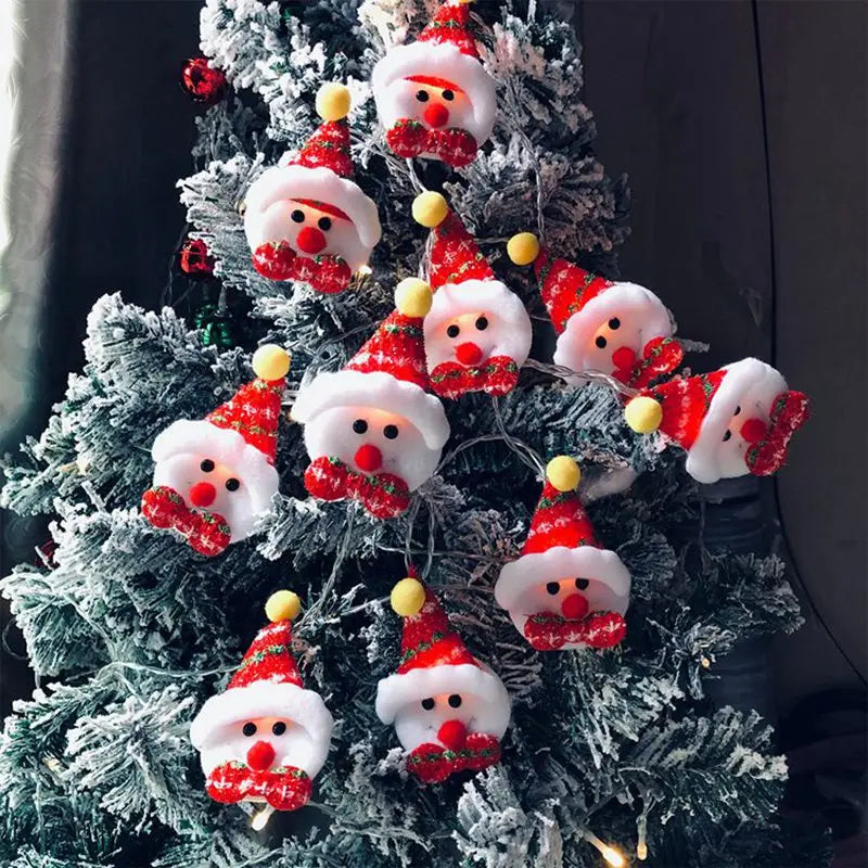 Snowman LED String Lights Garland – Merry Christmas Decorations for Home & Tree, 2024 Holiday Ornament & Gift