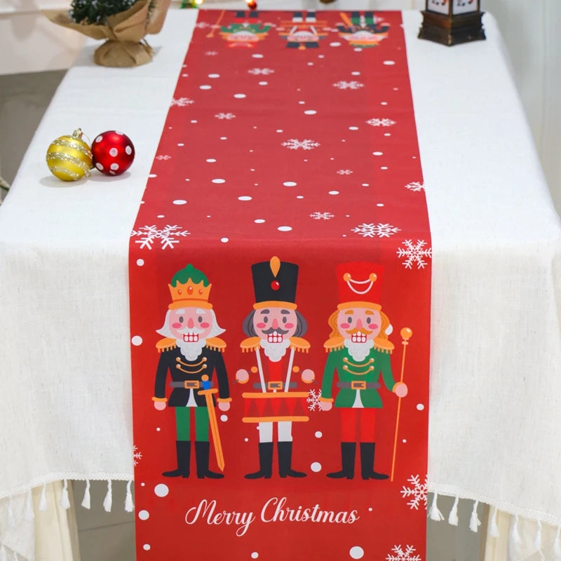 Merry Christmas Table Runner – Festive Holiday Table Decor for Kitchen & Dining, Christmas & New Year 2024