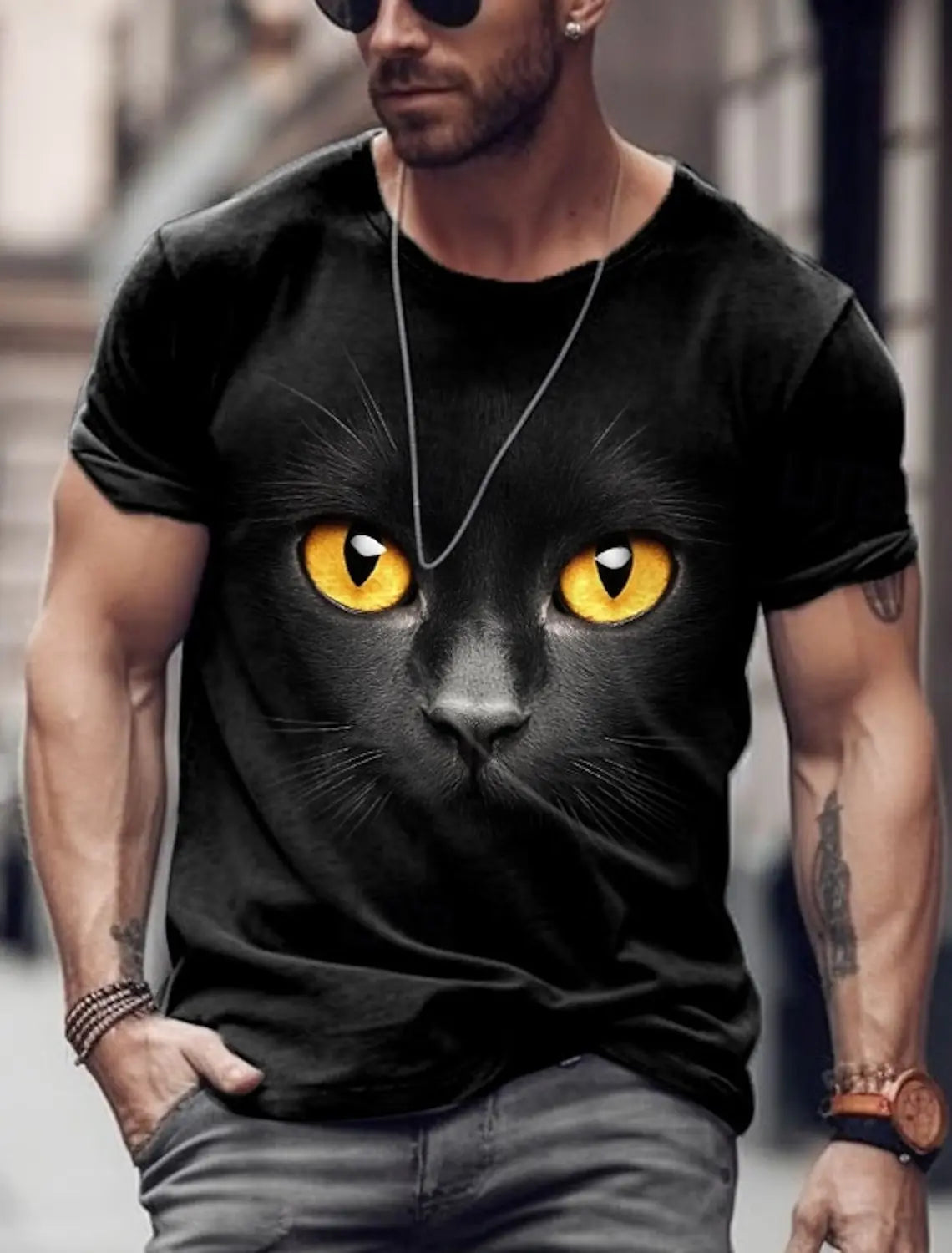 Men's Animal Funny T Shirt Short Sleeve T shirt 3D Print O-Neck Shirt Exaggerated Designer Party Summer Casual Clothing Apparel