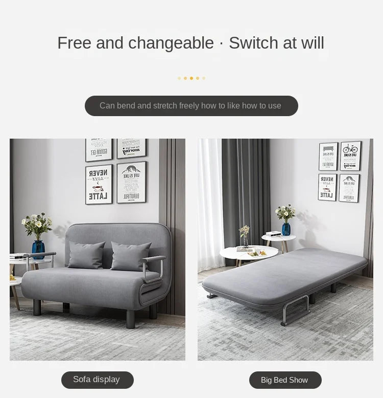 Simple Fabric Folding Sofa & Bed Dual Purpose-3