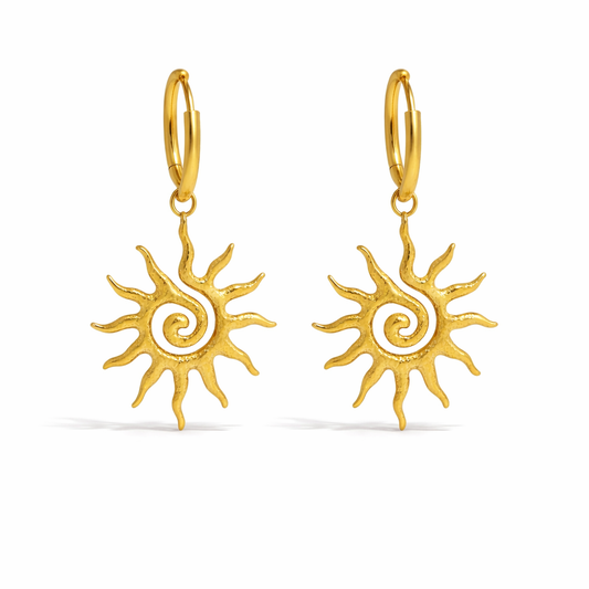 Sun Spiral Earrings