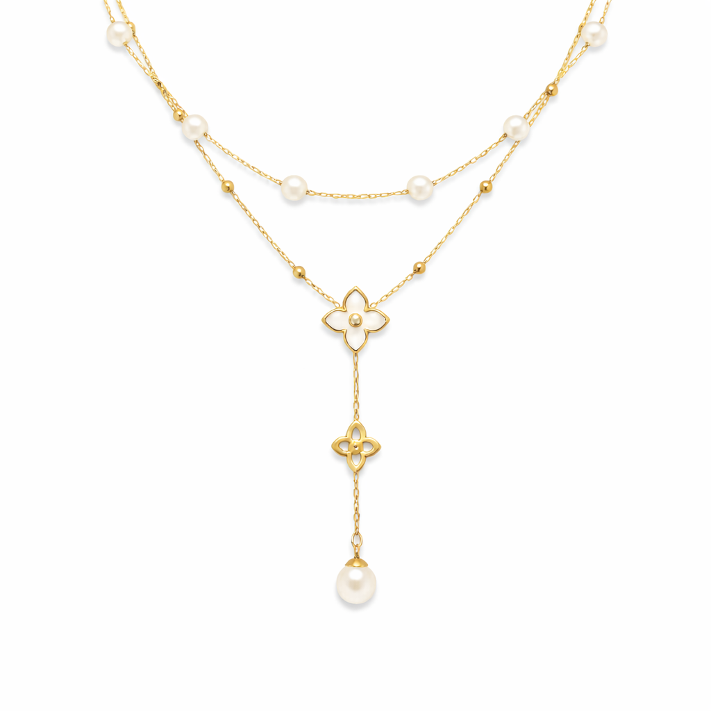Clover Pearl Necklace