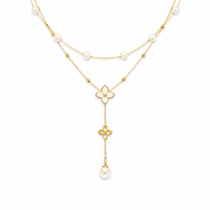 Clover Pearl Necklace