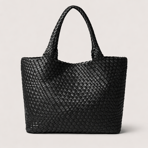 Oversized Woven Slouchy Shoulder Bag