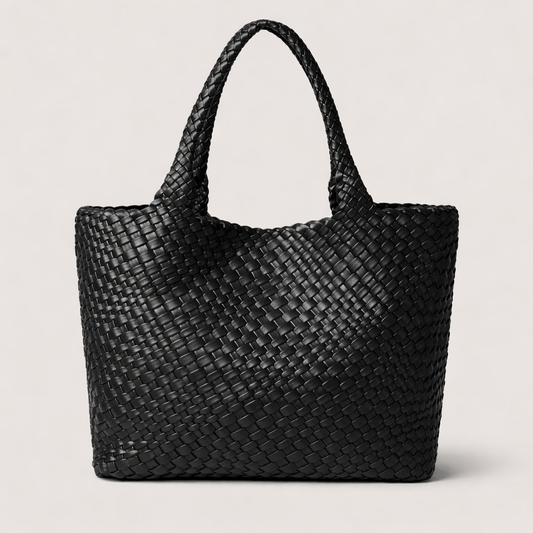 Oversized Woven Slouchy Shoulder Bag