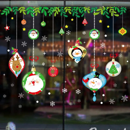 Merry Christmas & New Year 2025 Decoration – Festive Wall & Window Stickers, Ornaments, and Garland