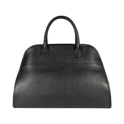RB1032A | Borsa a Mano Donna FRIDA in Vera Pelle Made in Italy. Accessori in metallo Oro Lucido - Colore Nero - Dimensioni: cm 43 x 29 x 24 + 12 (Luce manici)-4