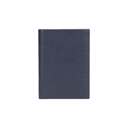 Blue RFID Leather Men’s Wallet – Full‑Grain