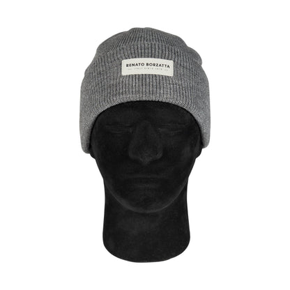 Gray Melange Wool Beanie – Made in Italy
