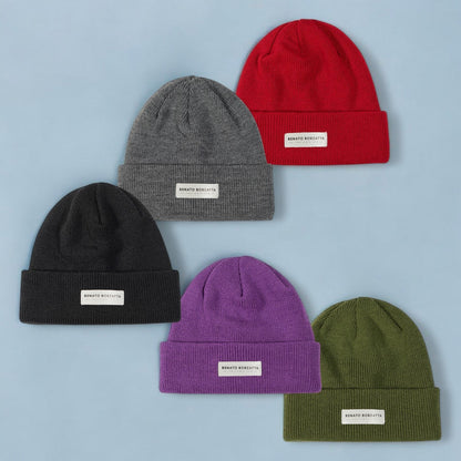 Gray Melange Wool Beanie – Made in Italy