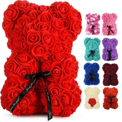 Eternal Rose Teddy Bear Gift – Romantic Flower Keepsake