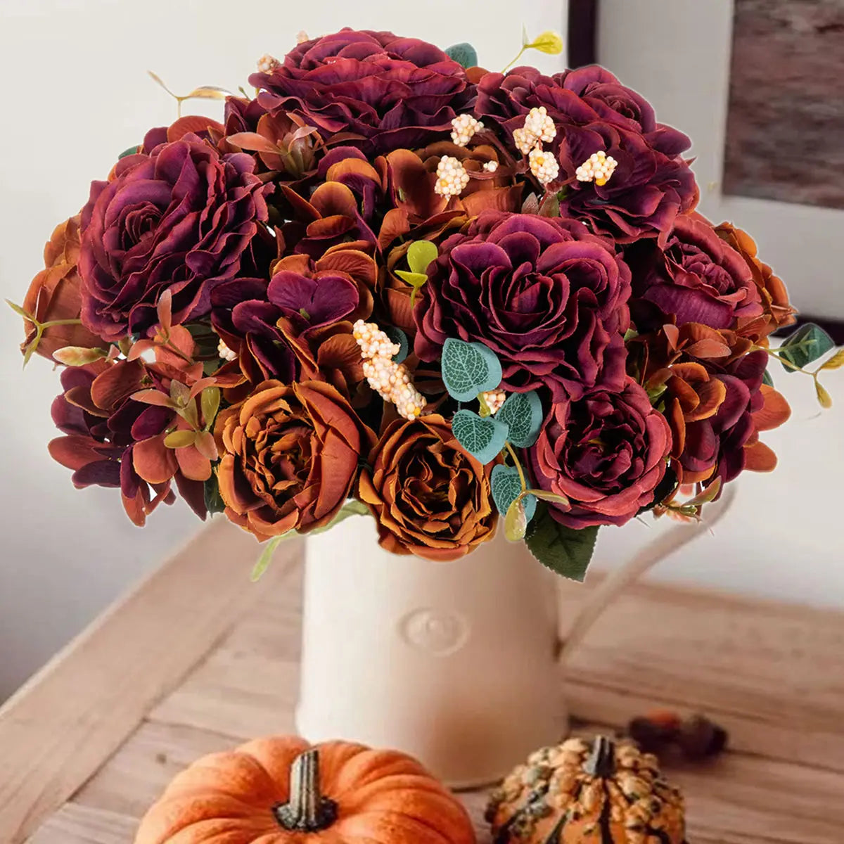 Pink Artificial Roses & Peonies Bouquet – Home & Event Décor