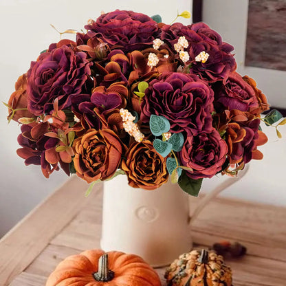 Pink Artificial Roses & Peonies Bouquet – Home & Event Décor