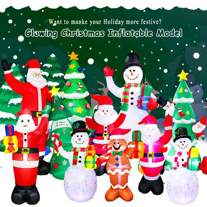 1.8M LED Inflatable Santa Claus Riding Polar Bear – Christmas Decoration for Indoor & Outdoor Garden Display