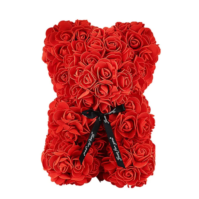 Eternal Rose Teddy Bear Gift – Romantic Flower Keepsake