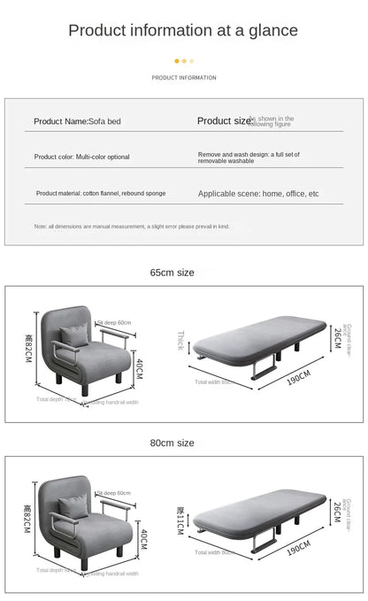 Simple Fabric Folding Sofa & Bed Dual Purpose-4