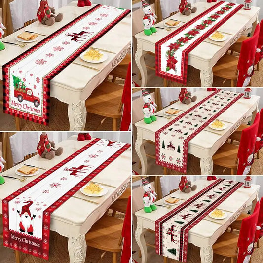 Merry Christmas Table Runner – Festive Holiday Table Decor for Kitchen & Dining, Christmas & New Year 2024