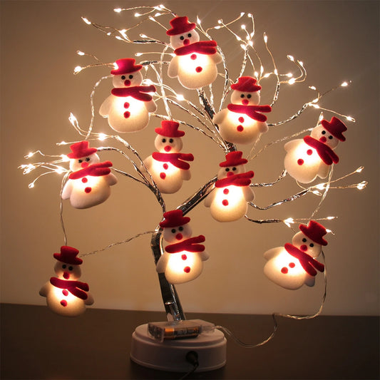 Snowman LED String Lights Garland – Merry Christmas Decorations for Home & Tree, 2024 Holiday Ornament & Gift
