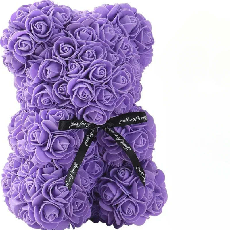 Eternal Rose Teddy Bear Gift – Romantic Flower Keepsake