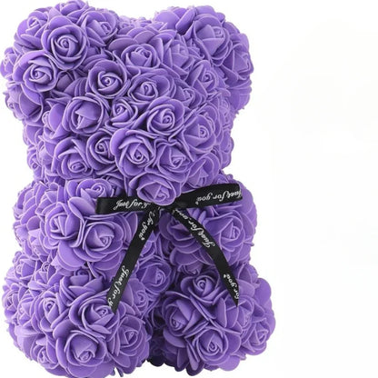 Eternal Rose Teddy Bear Gift – Romantic Flower Keepsake