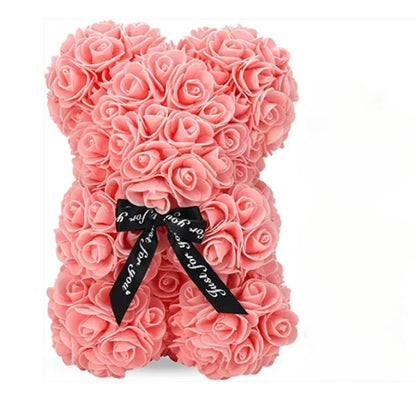 Eternal Rose Teddy Bear Gift – Romantic Flower Keepsake