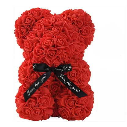 Eternal Rose Teddy Bear Gift – Romantic Flower Keepsake