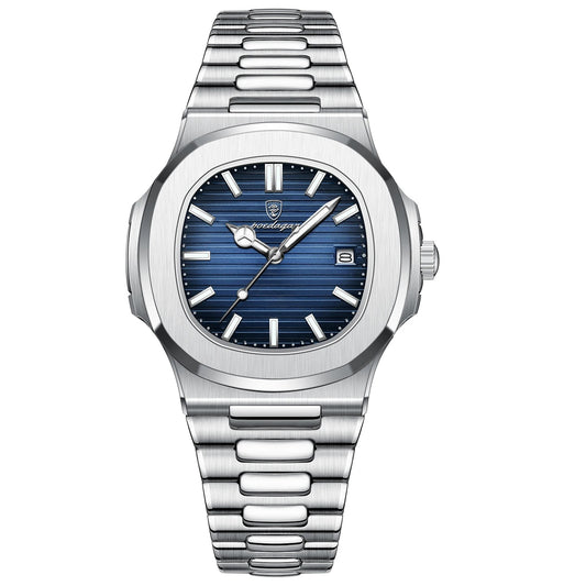 Poedagar™ Royal Stainless Steel Men’s Watch – Waterproof & Luminous