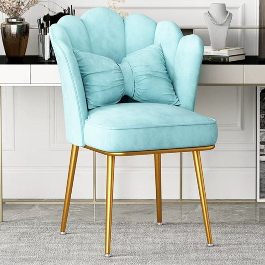 Nordic Armchair Modern living room furniture flannel Single seat Sofas bedroom balcony lounge Makeup Backrest waiting chairs-0